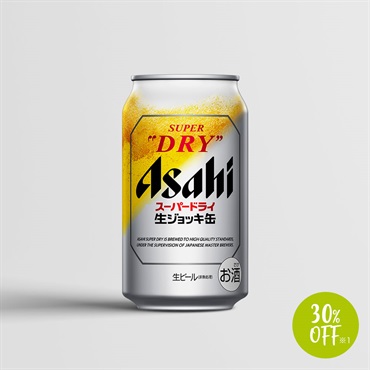 アサヒスーパードライ　生ジョッキ缶（缶340ml　6缶パック×4）／ビール【30％OFF】※1（東北・関東・信越・北陸・中部エリア限定価格）