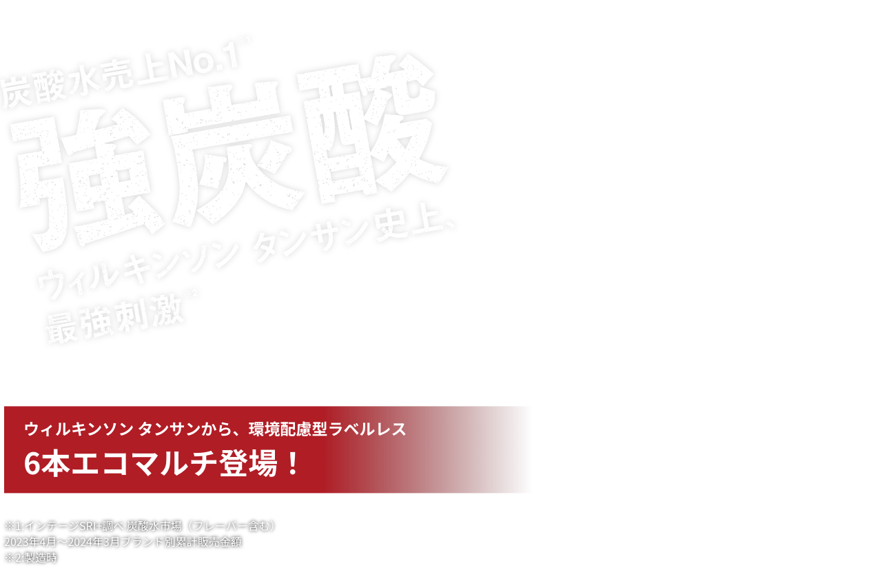 ウィルキンソン タンサン ラベルレス エコマルチパック登場！